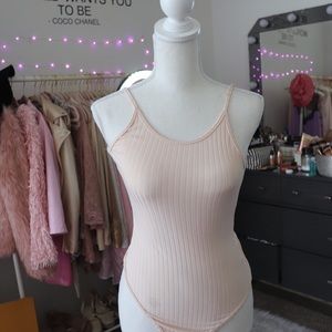 Blush one piece body suit